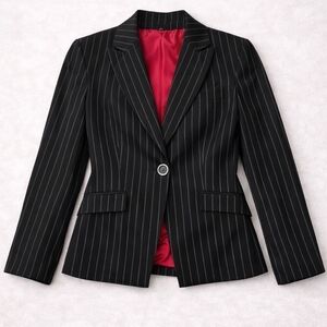 Larry Levine Black Pinstripe Blazer